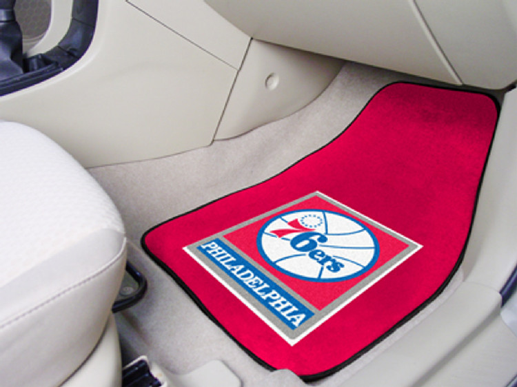 Philadelphia 76ers Car Mats Printed Carpet 2 Piece Set