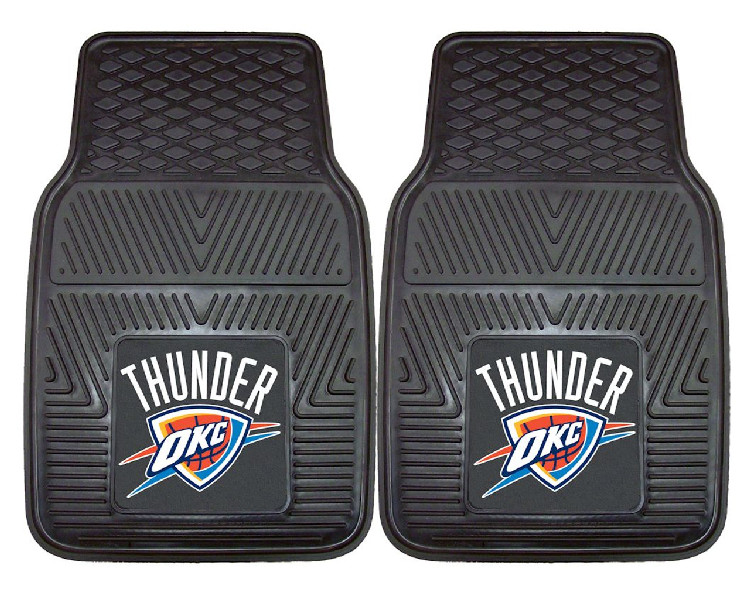 Oklahoma City Thunder Heavy Duty 2-Piece Vinyl Car Mats