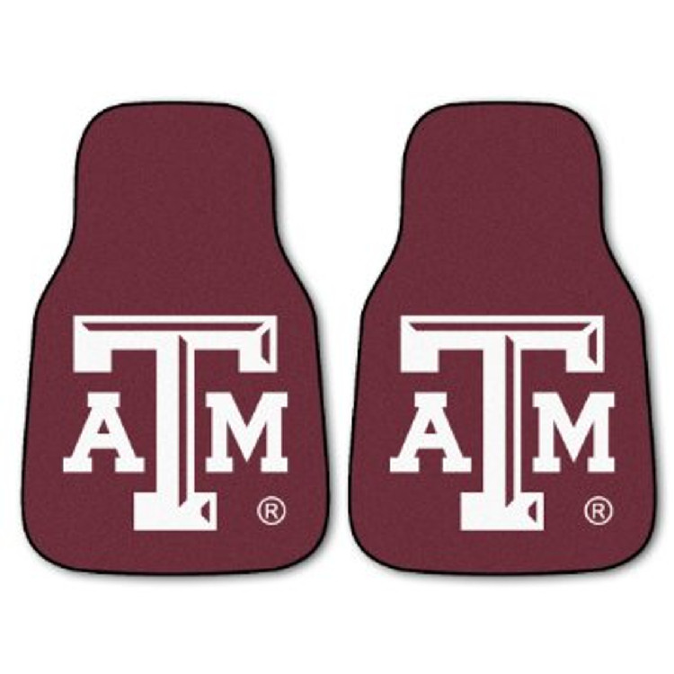 Texas A&M Aggies Car Mats Printed Carpet 2 Piece Set