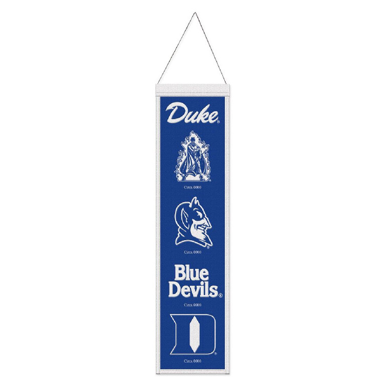 Duke Blue Devils Banner Wool 8x32 Heritage Evolution Design