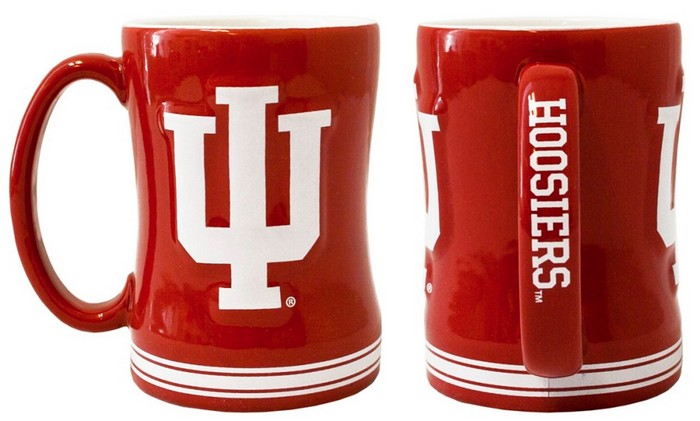 Indiana Hoosiers Coffee Mug - 14oz Sculpted Relief