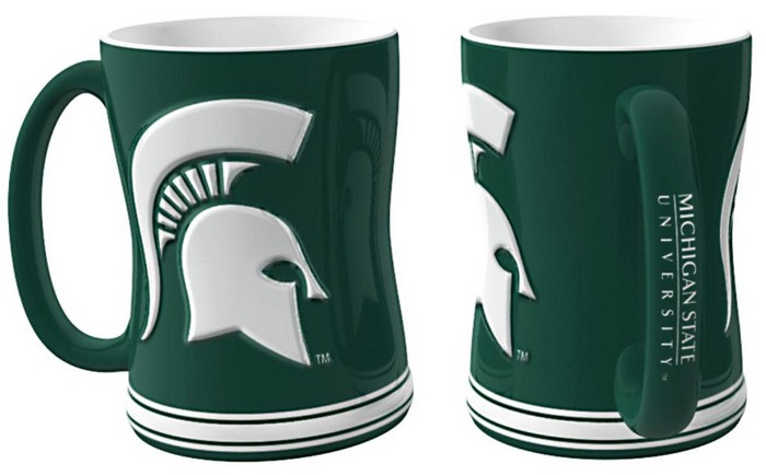 Michigan State Spartans Coffee Mug - 14oz Sculpted Relief