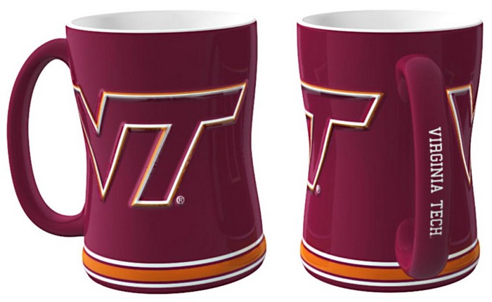 Virginia Tech Hokies Coffee Mug - 14oz Sculpted Relief