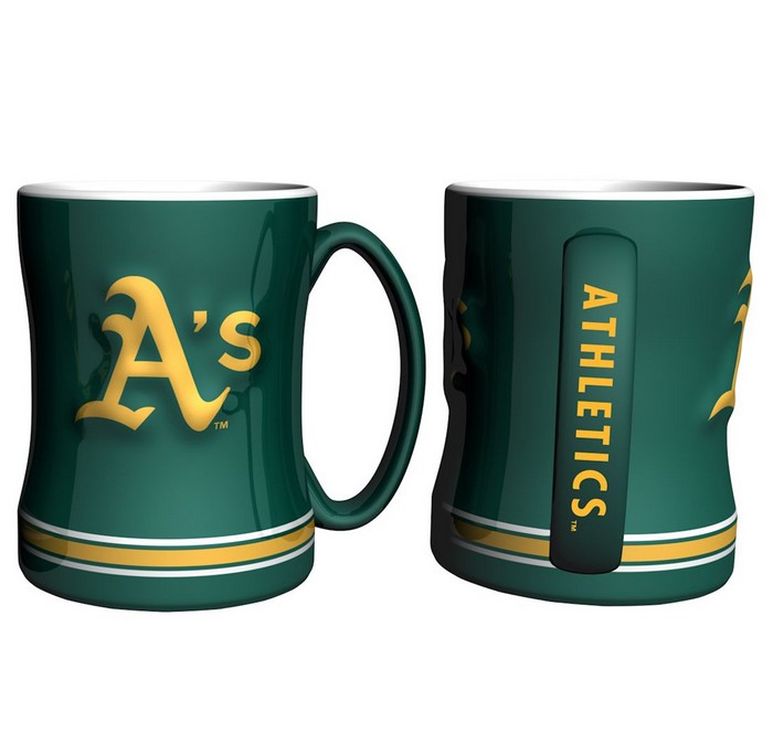 Oakland Athletics Coffee Mug - 14oz Sculpted Relief