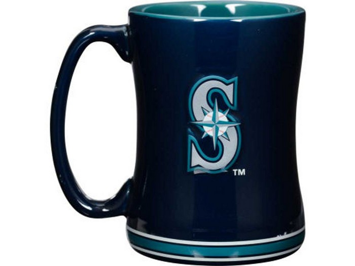 Seattle Mariners Coffee Mug - 14oz Sculpted Relief