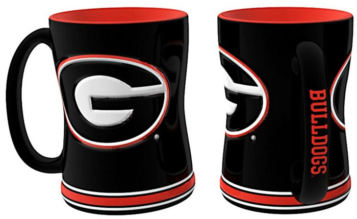 Georgia Bulldogs Coffee Mug - 14oz Sculpted Relief