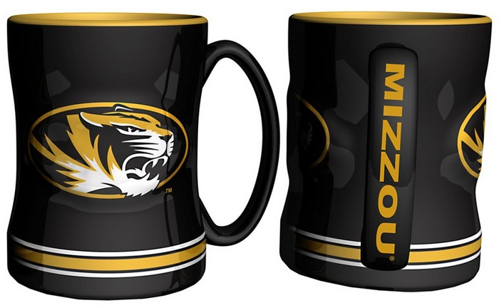 Missouri Tigers Coffee Mug - 14oz Sculpted Relief