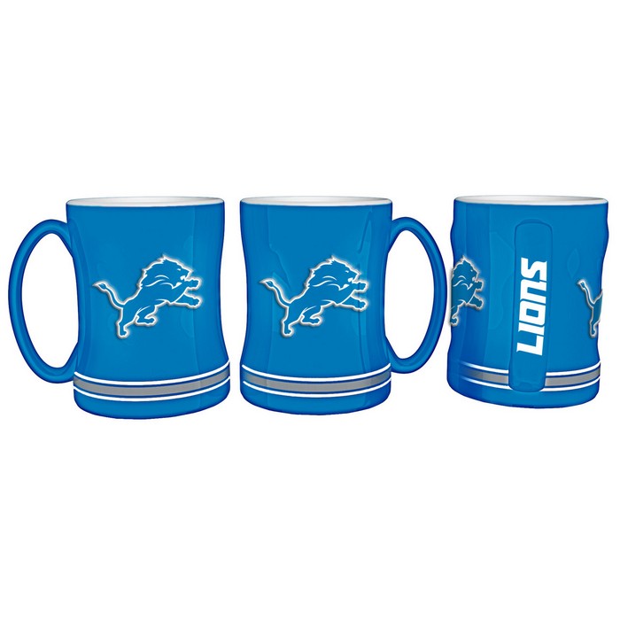 Detroit Lions Coffee Mug - 14oz Sculpted Relief