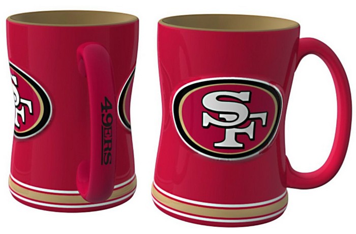 San Francisco 49ers Coffee Mug - 14oz Sculpted Relief