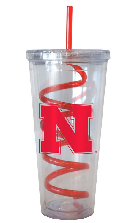 Nebraska Cornhuskers Tumbler 22oz with Swirl Straw CO