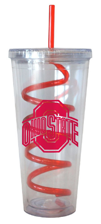 Ohio State Buckeyes Tumbler 22oz with Swirl Straw CO