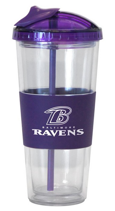 Baltimore Ravens Tumbler No Spill Straw Style