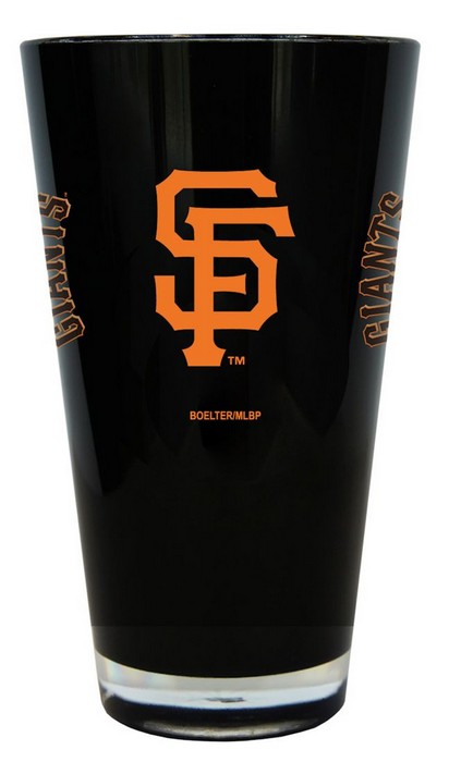 San Francisco Giants Glass 20oz Pint Plastic Insulated