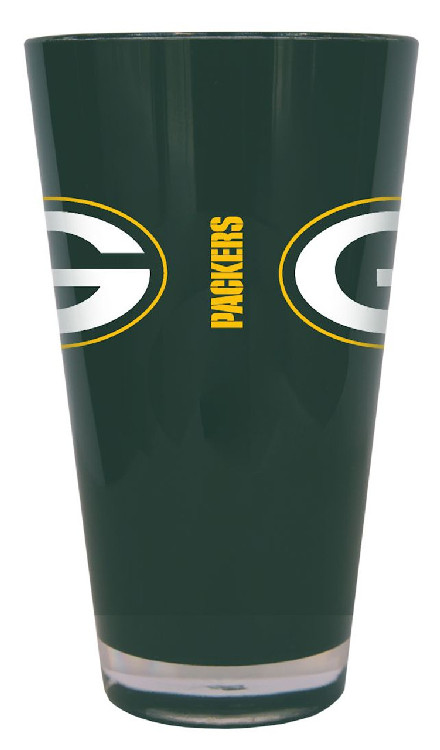 Green Bay Packers Glass 20oz Pint Plastic Insulated CO