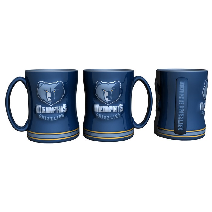 Memphis Grizzlies Coffee Mug 14oz Sculpted Relief