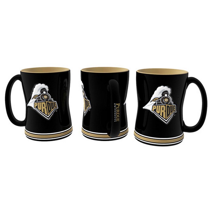 Purdue Boilermakers Coffee Mug 14oz Sculpted Relief