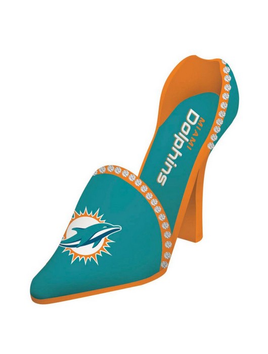 Miami Dolphins Decorative Wine Bottle Holder - Shoe