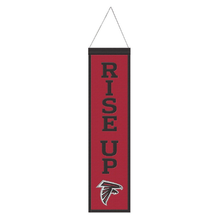 Atlanta Falcons Banner Wool 8x32 Heritage Slogan Design