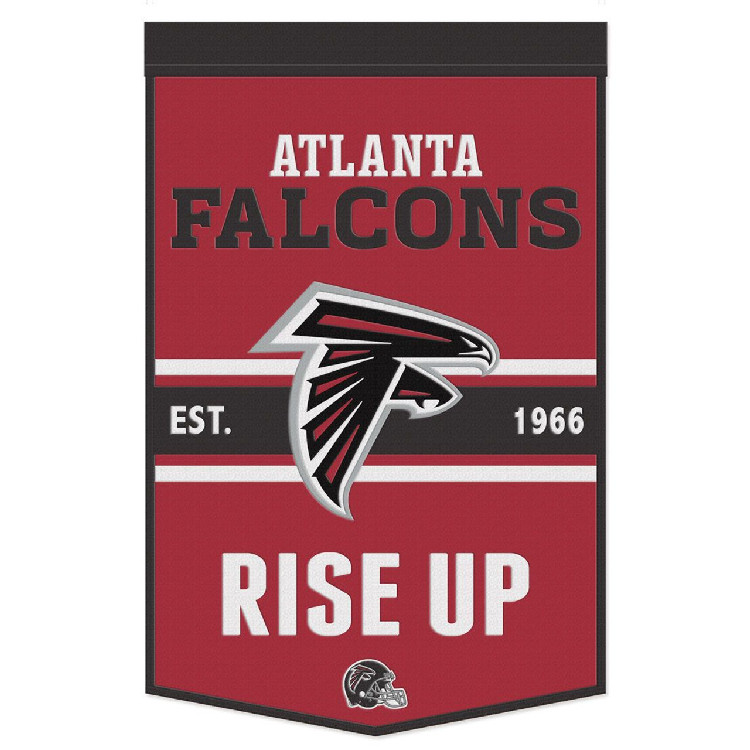 Atlanta Falcons Banner Wool 24x38 Dynasty Slogan Design