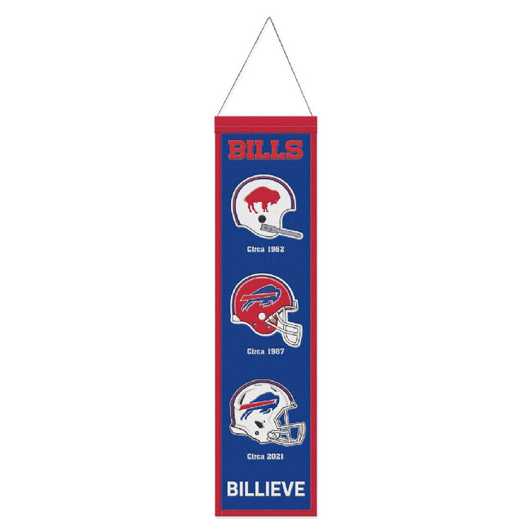 Buffalo Bills Banner Wool 8x32 Heritage Evolution Design