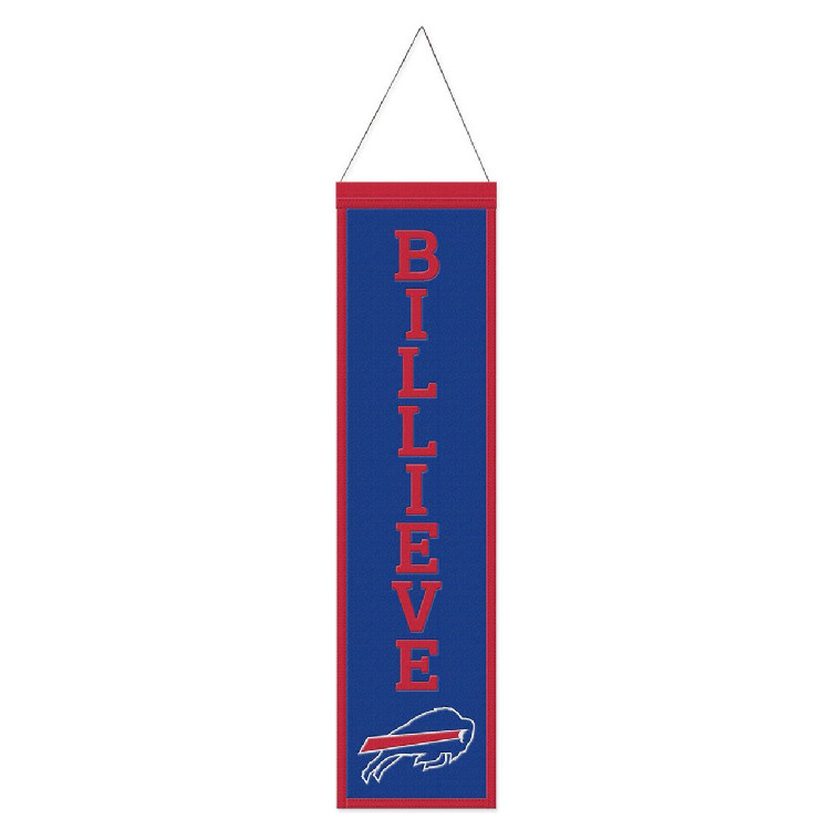 Buffalo Bills Banner Wool 8x32 Heritage Slogan Design