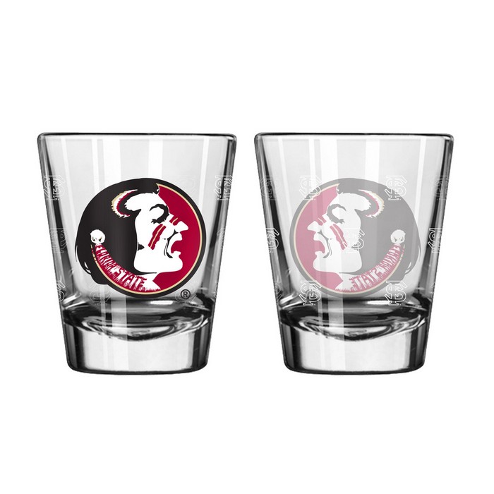 Florida State Seminoles Shot Glass - 2 Pack Satin Etch -