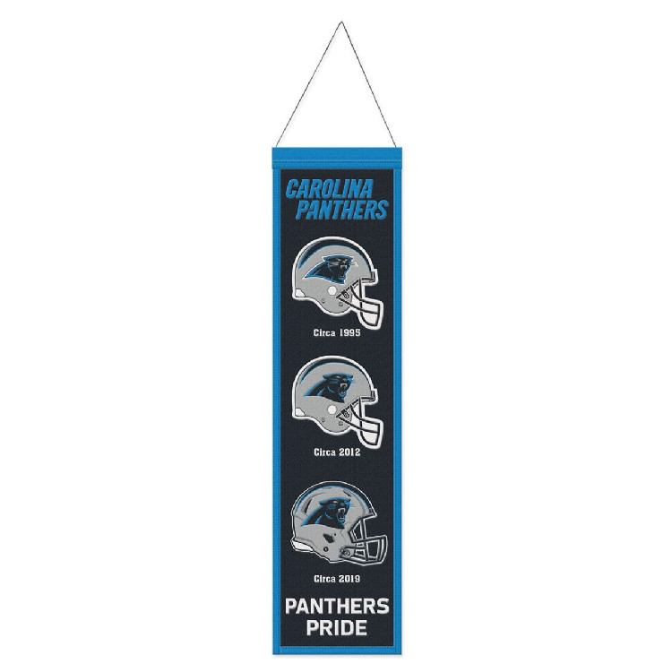 Carolina Panthers Banner Wool 8x32 Heritage Evolution Design