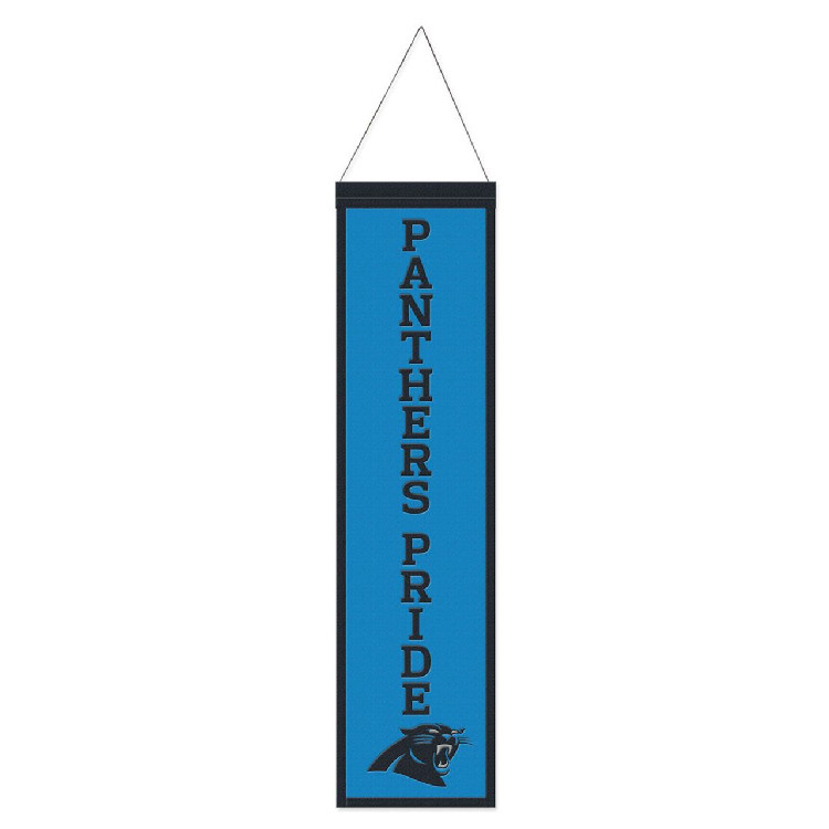 Carolina Panthers Banner Wool 8x32 Heritage Slogan Design