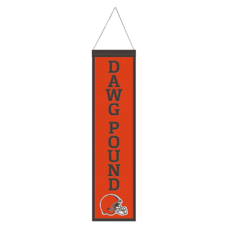 Cleveland Browns Banner Wool 8x32 Heritage Slogan Design