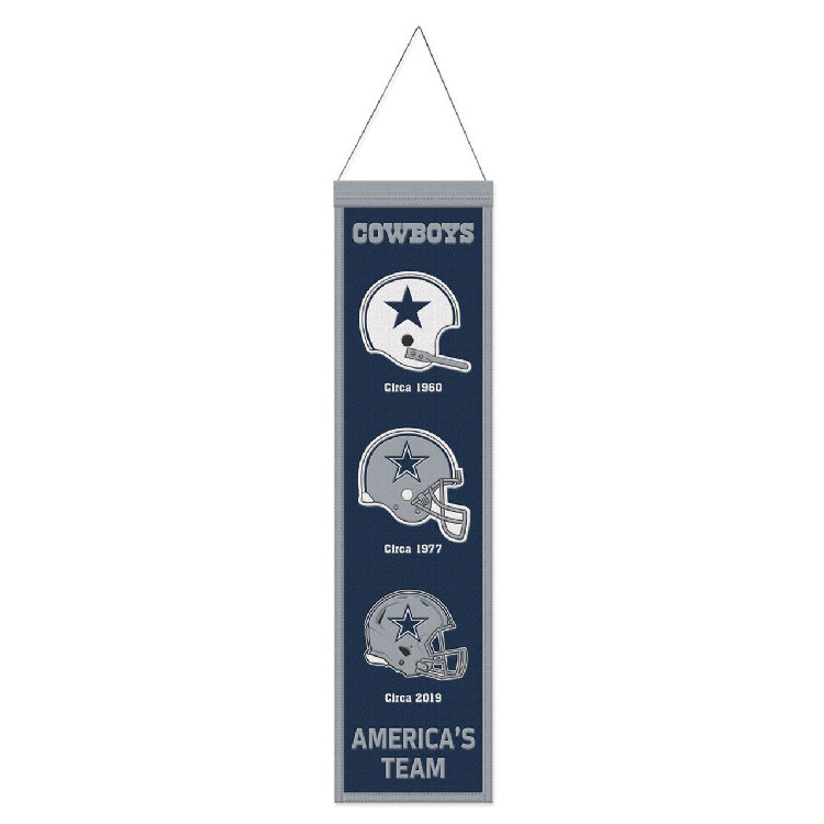 Dallas Cowboys Banner Wool 8x32 Heritage Evolution Design