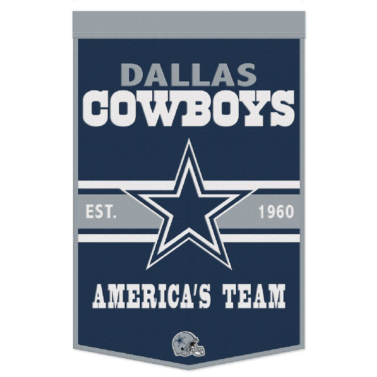 Dallas Cowboys Banner Wool 24x38 Dynasty Slogan Design