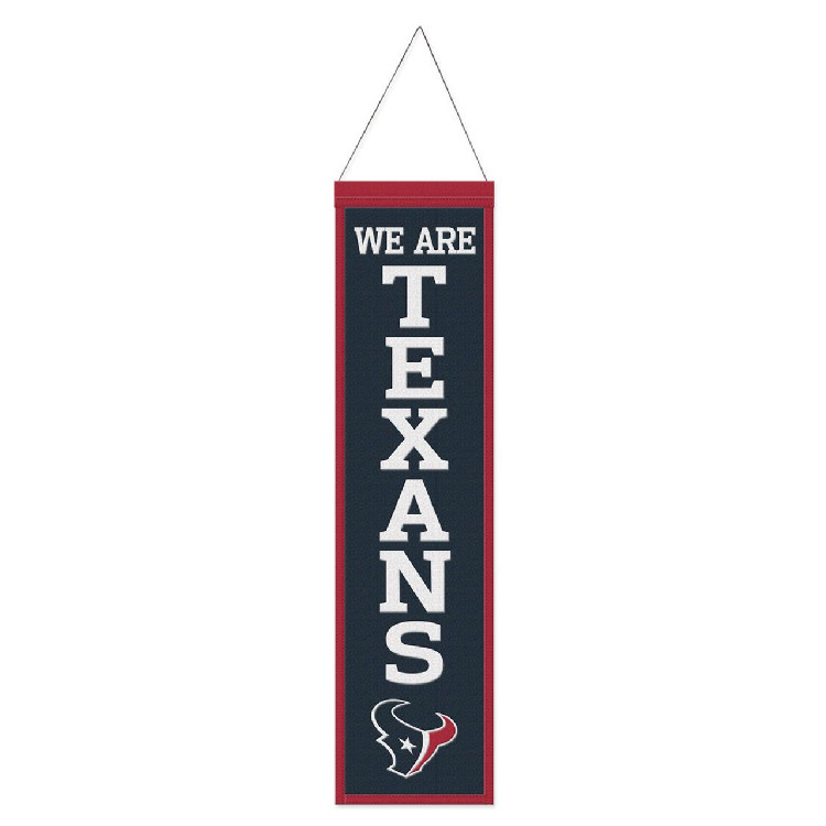 Houston Texans Banner Wool 8x32 Heritage Slogan Design