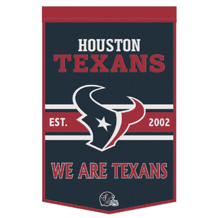 Houston Texans Banner Wool 24x38 Dynasty Slogan Design