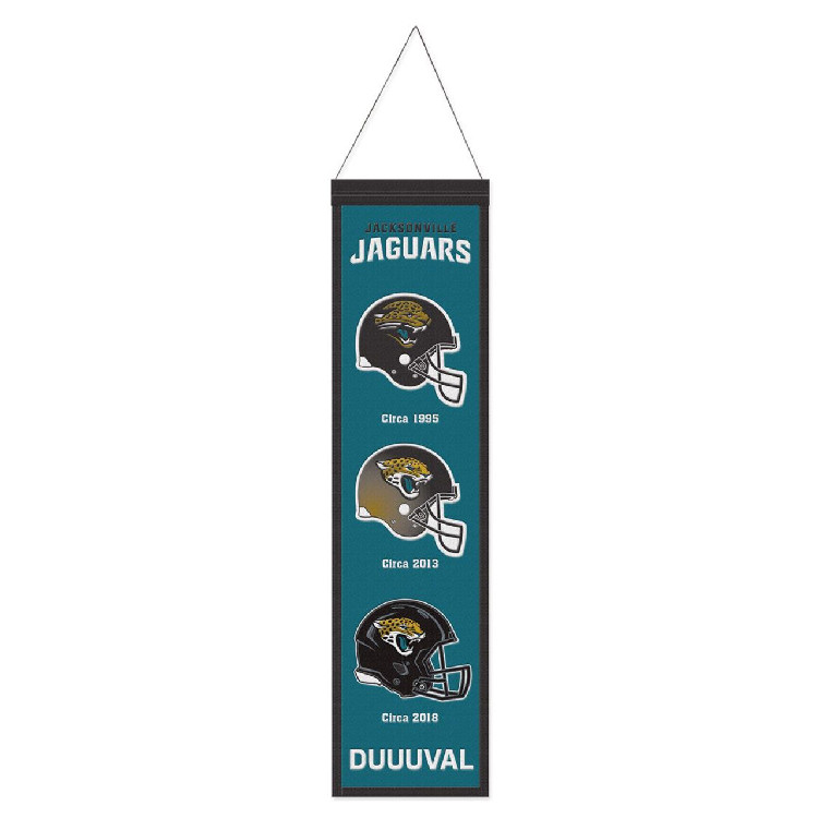 Jacksonville Jaguars Banner Wool 8x32 Heritage Evolution Design