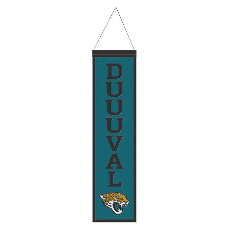 Jacksonville Jaguars Banner Wool 8x32 Heritage Slogan Design