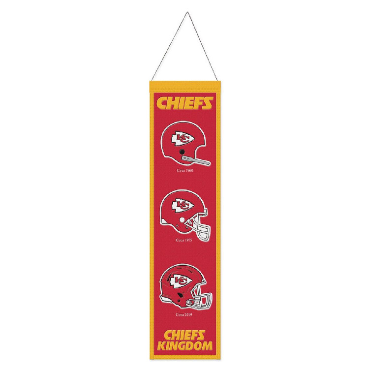 Kansas City Chiefs Banner Wool 8x32 Heritage Evolution Design