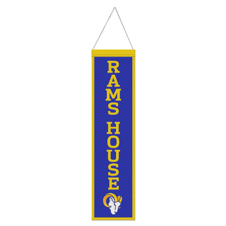 Los Angeles Rams Banner Wool 8x32 Heritage Slogan Design