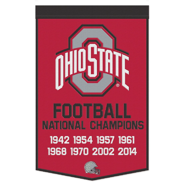 Ohio State Buckeyes Banner Wool 24x38 Dynasty Champ Design Football