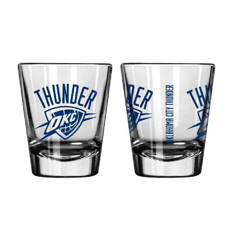 Oklahoma City Thunder Shot Glass Game Day Style 2 Pack