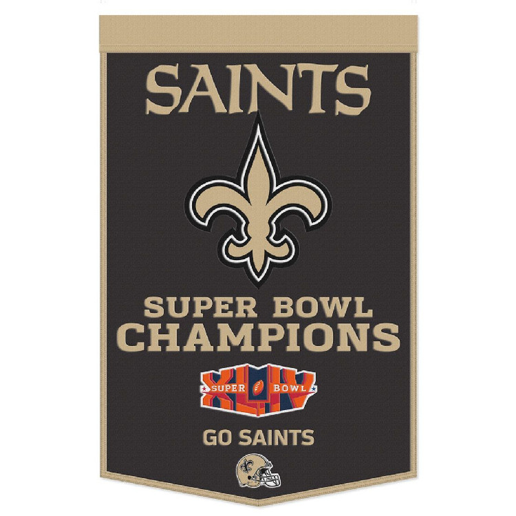 New Orleans Saints Banner Wool 24x38 Dynasty Champ Design