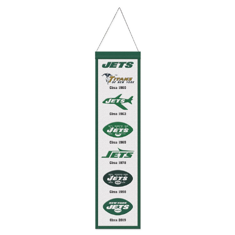 New York Jets Banner Wool 8x32 Heritage Evolution Design