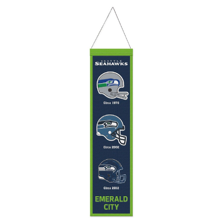 Seattle Seahawks Banner Wool 8x32 Heritage Evolution Design