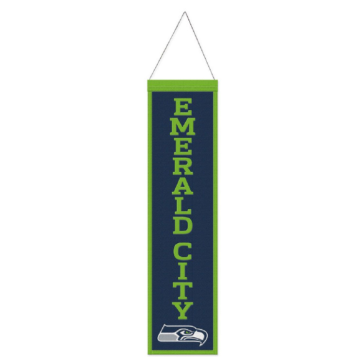 Seattle Seahawks Banner Wool 8x32 Heritage Slogan Design