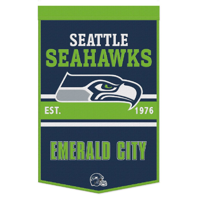 Seattle Seahawks Banner Wool 24x38 Dynasty Slogan Design