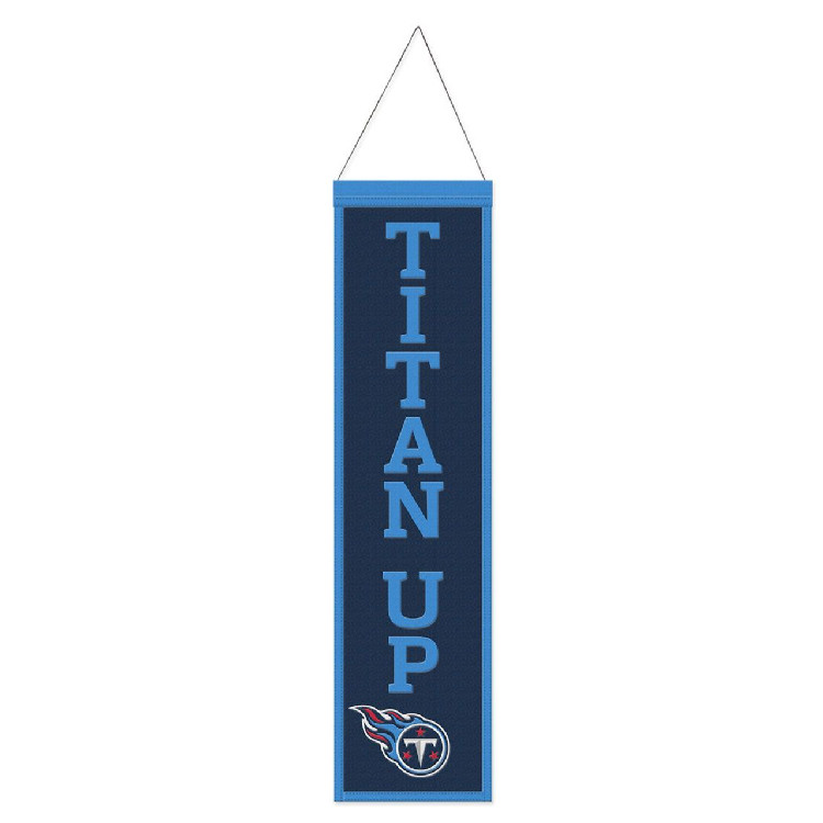 Tennessee Titans Banner Wool 8x32 Heritage Slogan Design