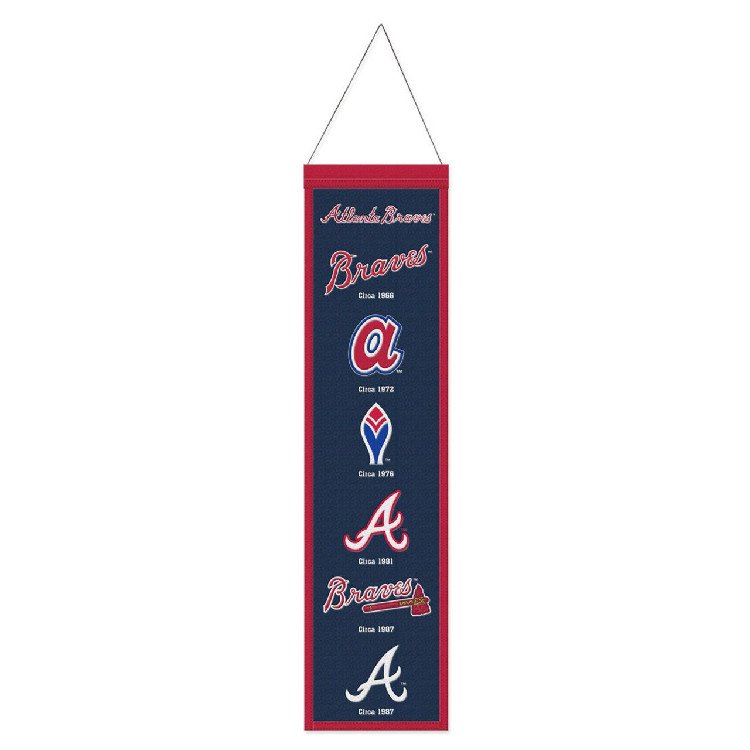 Atlanta Braves Banner Wool 8x32 Heritage Evolution Design