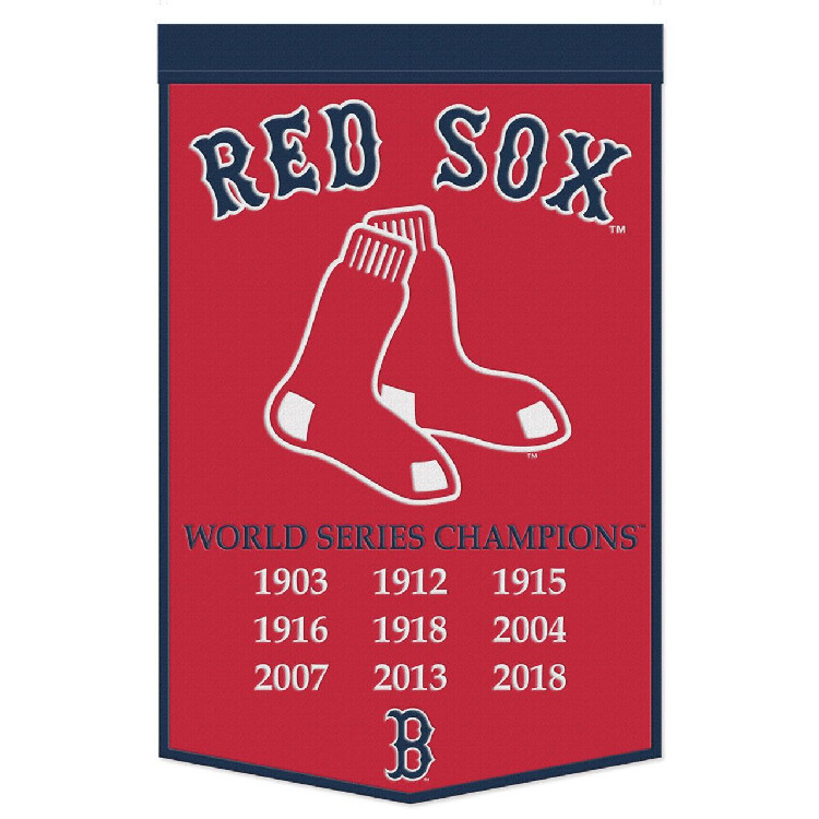 Boston Red Sox Banner Wool 24x38 Dynasty Champ Design