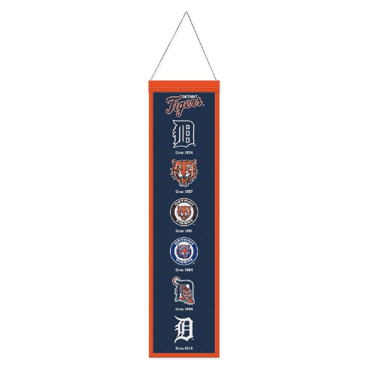 Detroit Tigers Banner Wool 8x32 Heritage Evolution Design