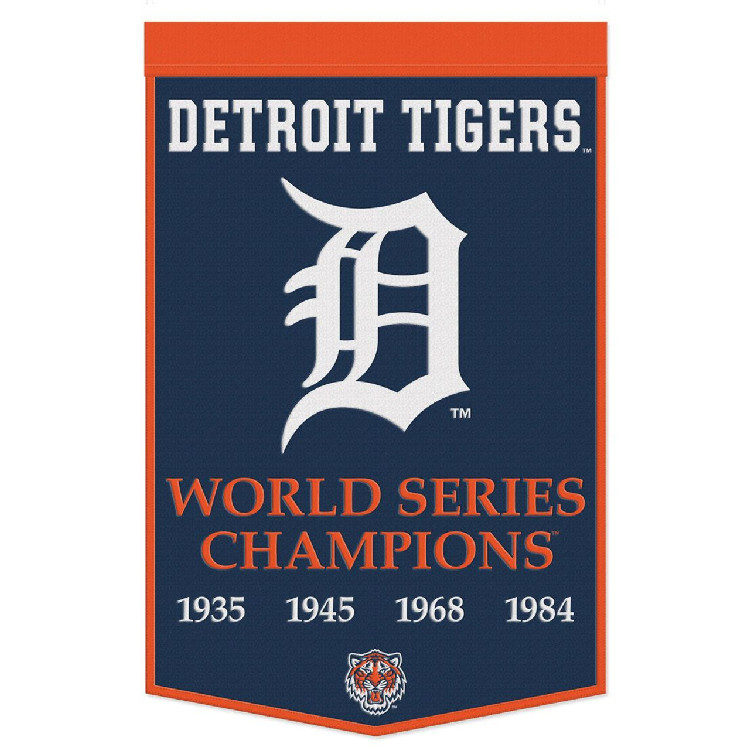 Detroit Tigers Banner Wool 24x38 Dynasty Champ Design