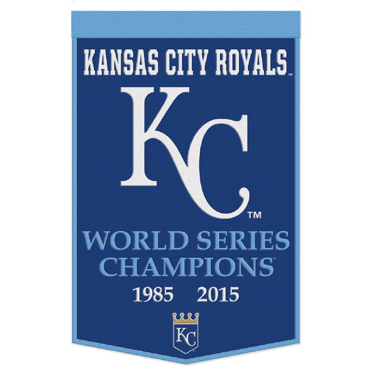 Kansas City Royals Banner Wool 24x38 Dynasty Champ Design